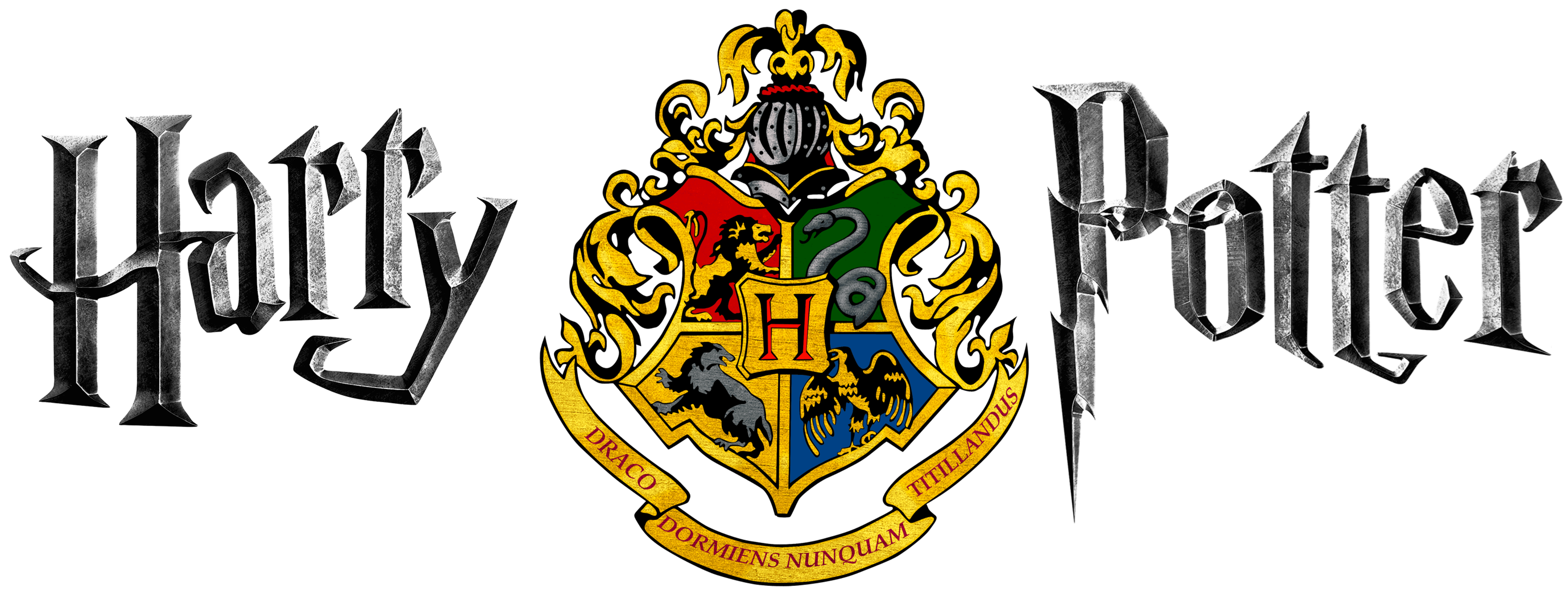 Harry Potter logo with Hogwarts crest